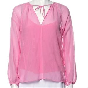 NWT Rag & Bone Melody silk blend pink blouse